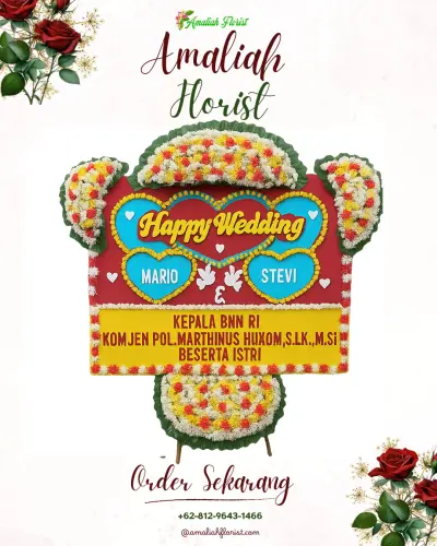 Karangan Papan Bunga Pernikahan di Sipayung